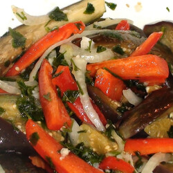 Закуска из маринованных баклажанов с перцем и луком в холодильник. Сделать обязательно!