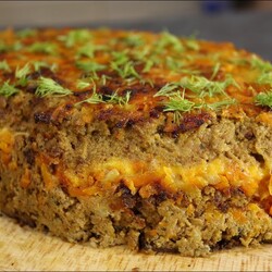 Кекс из куриной печени с овощами