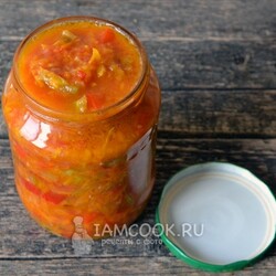 Зажарка из болгарского перца с томатами на зиму