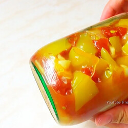 Перец болгарский с томатами и луком без уксуса на зиму