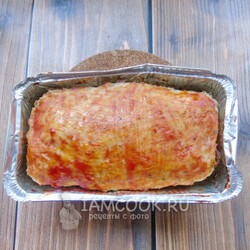 Мясной хлеб из фарша и куриной печени