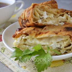 Сабурани из лаваша с сыром в духовке