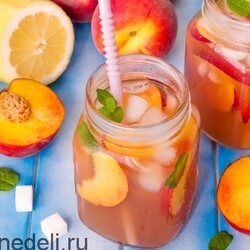 Рецепт холодного чая с персиками | Меню недели