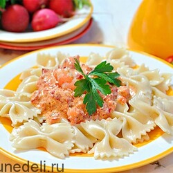 Рецепт пасты с креветками и сладким перцем | Меню недели