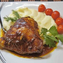 Куриные бедра в кофейном маринаде