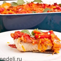 Рецепт судака под овощами | Меню недели