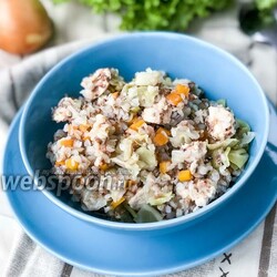 Гречка с курицей и капустой