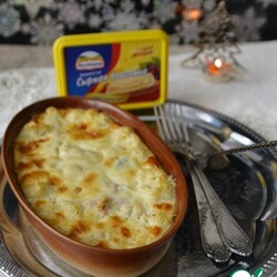 Запеканка из горбуши и цветной капусты