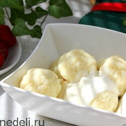 Рецепт творожных кнедлей с клубникой | Меню недели