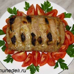 Свинина, запеченная куском с черносливом | Меню недели