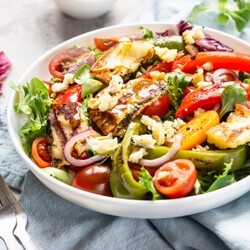 Овощной салат с жареным адыгейским сыром: рецепт пошаговый с фото | Меню недели