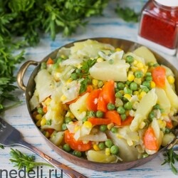 Рецепт овощей в молочном соусе как в детском саду | Меню недели