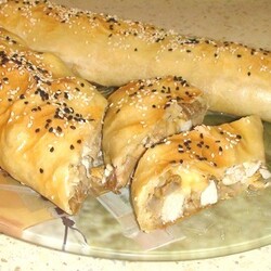 Пирог с курицей и грибами