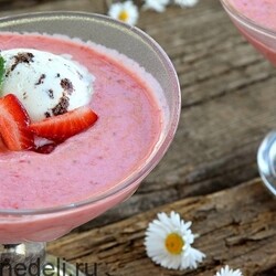 Рецепт клубничного холодного супа | Меню недели
