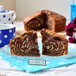 Пирог «Зебра» - пошаговый рецепт с фото