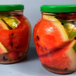 арбузы на Новый Год (без уксуса и стерилизации, получаются вкуснее чем свежие)