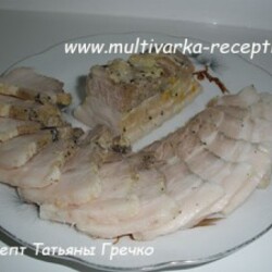 Сало в фольге в мультиварке