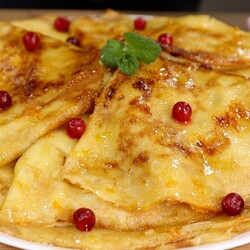 РЕЦЕПТ БЛИНОВ проверенный годами ⭐️ Тонкие, нежные, пропитанные ароматным соусом КРЕП СЮЗЕТТ