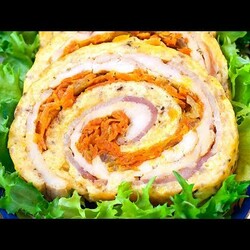 2 в 1 - ГОРЯЧЕЕ БЛЮДО И ЗАКУСКА НА ПРАЗДНИЧНЫЙ СТОЛ – Куриный рулет