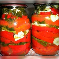 болгарский перец с чесноком, на зиму