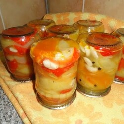 Консервирую перец с чесноком в 1б.-285ккал.Как я худею 2015.