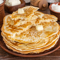 Толстые дрожжевые блины