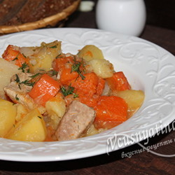 Рагу из свинины и тыквы с картошкой: рецепт с фото