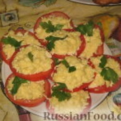Рецепт: Помидоры с сыром и чесноком на RussianFood.com