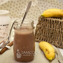 Овсянка в банке с какао и бананом — рецепт с фото