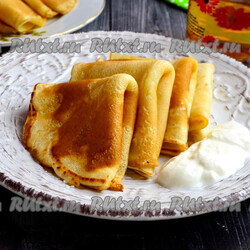 Пышные блины на молоке без дрожжей