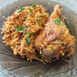 Обжаренная вермишель с индейкой (мясом, фаршем)