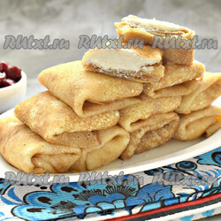 Блины, фаршированные творогом