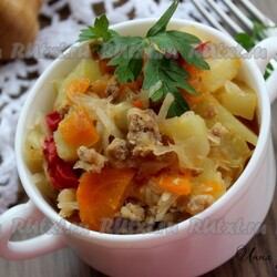 Овощное рагу с фаршем