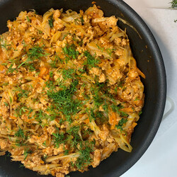 Капуста тушеная с фаршем