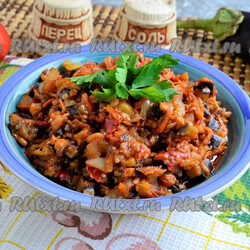 Рецепт баклажанной икры, жареной на сковороде