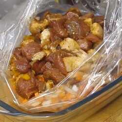 Плов с курицей в рукаве