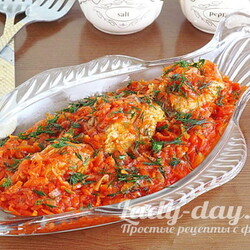 Рыба под маринадом из моркови и лука классический рецепт с томатной пастой на сковороде