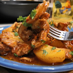 Курица с картошкой по-грузински