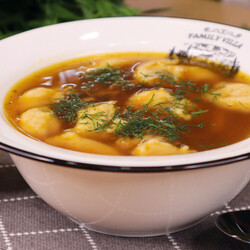 Куриный суп с сухими грибами