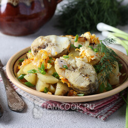 Судак в горшочке с картошкой — рецепт с фото