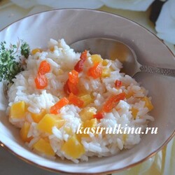 Рисовая каша на молоке с тыквой и курагой, рецепт с фото