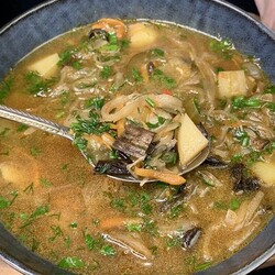 Щи постные с квашеной капустой