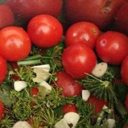 Малосольные помидоры с хреном