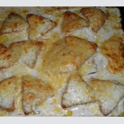 Запечёное,копчёное мясо с картофельными треугольниками