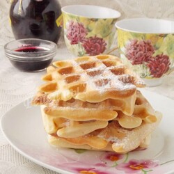 Мягкие вафли на сметане