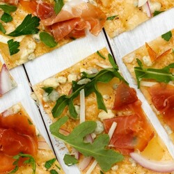 Arugula Prosciutto Flatbread | Low carb bread | Pita, Lavash, Wraps | Joseph's Bakery