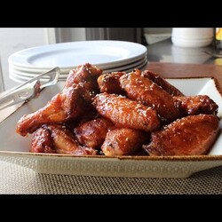 Honey Sriracha Chicken Wings and the Secret to Crispy Baked Wings!