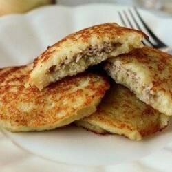 Картофельные драники с мясом. Рецепт