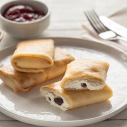 Блины с творогом, пошаговый рецепт с фото