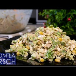 Салат из пекинской капусты и тунцом